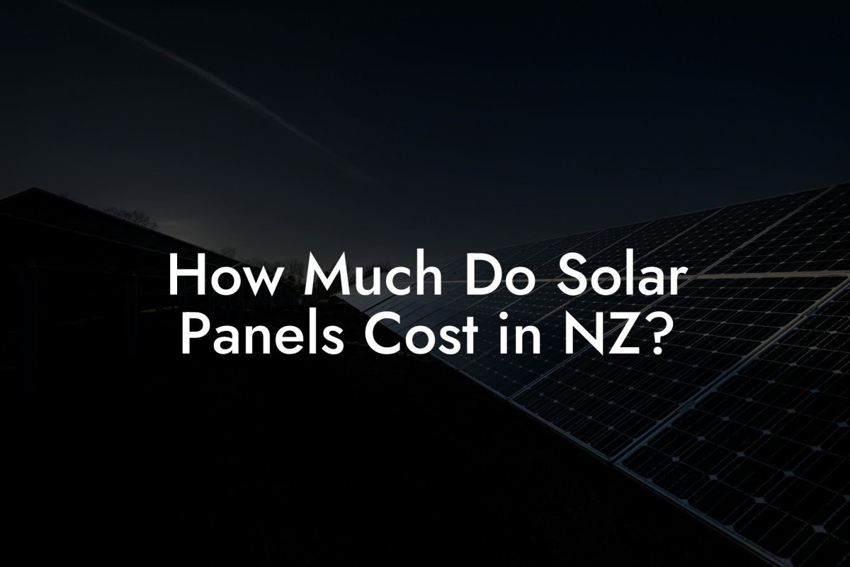 How Much Do Solar Panels Cost in NZ?